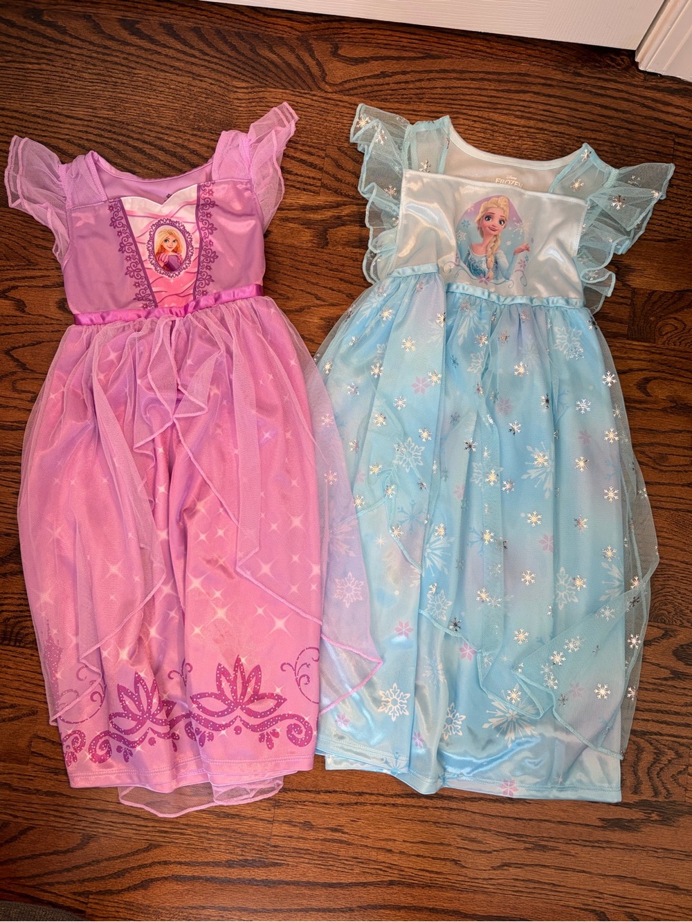 Disney Tangled & Frozen Dresses - Pink and Blue